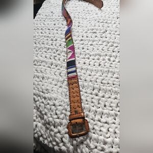 Guatalama Hand Tooled Leather Belt 35 Inch